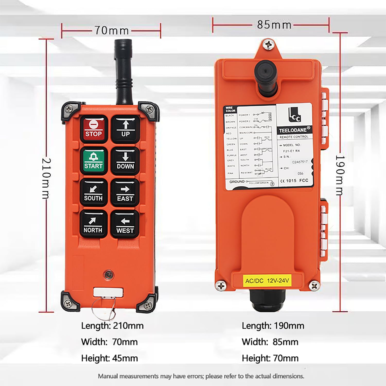 Amazon.com: Industrial Wireless Crane Remote Control kit F21-E1B 8